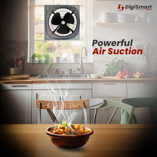 DIGISMART Fresh Air 225 MM Powerful Exhaust Fan| Air Suction for Kitchen & Bathroom| Less Noise, Clean Air| 22W Motors| Ventilation Fan come with 1 Year Warranty | Pack of 1 - Image 4