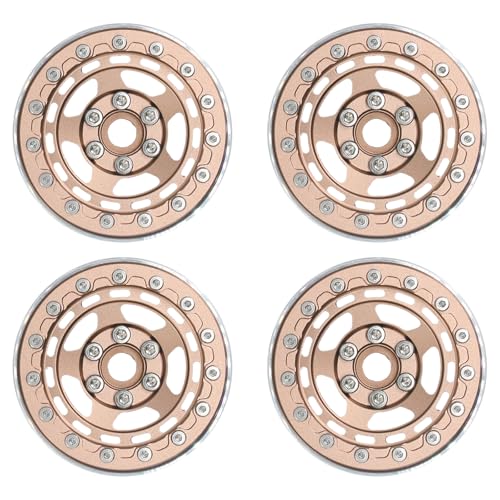 POLANTA 19 RC Beadlock Wheels Rims for 110 Scale RC Crawler Set of 4 Compatible with Traxxas TRX4 TRX6 Axial SCX10 SCX10 III AXI03007 and D90 Black - Image 5
