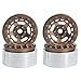POLANTA 19 RC Beadlock Wheels Rims for 110 Scale RC Crawler Set of 4 Compatible with Traxxas TRX4 TRX6 Axial SCX10 SCX10 III AXI03007 and D90 Black - Image 2