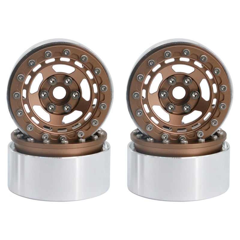 POLANTA 19 RC Beadlock Wheels Rims for 110 Scale RC Crawler Set of 4 Compatible with Traxxas TRX4 TRX6 Axial SCX10 SCX10 III AXI03007 and D90 Black - Image 4