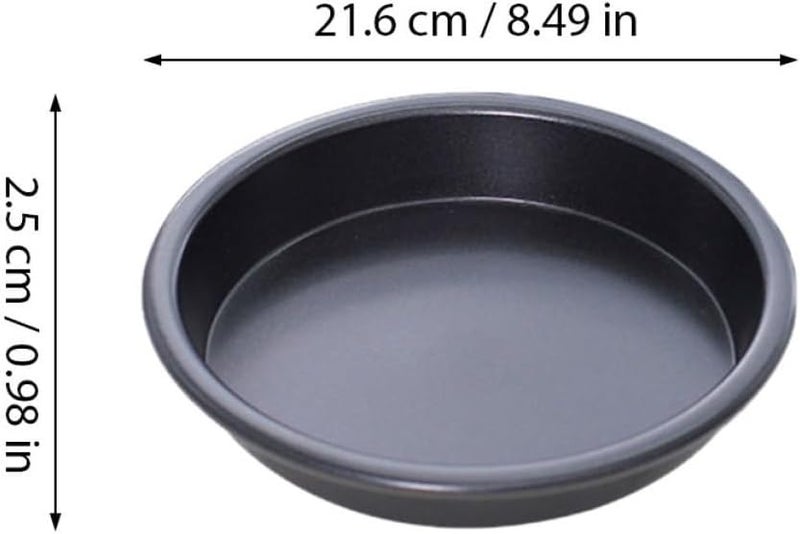 Pizza Baking Pan 8-inch round Baking Tray Nonstick Oven-safe Pie Plate Kitchen Bakeware for Home Use - Image 2