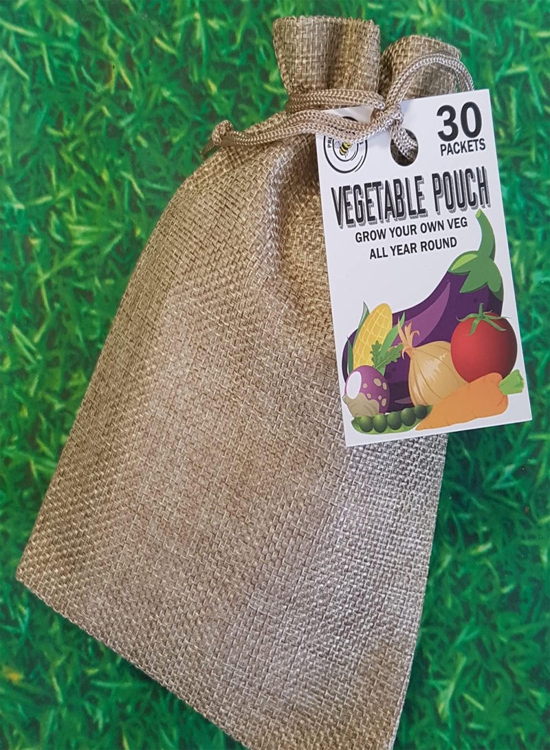 GGOOT Vegetable Seed Pouch with 30 Packets of Fresh New Seeds for Gardening, Grow Your Own Veg Garden All Year Round with This Bumper Variety Collection  - Image 3