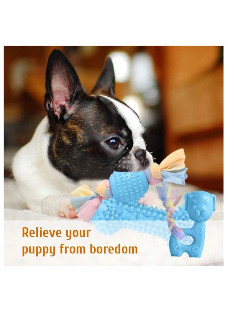 SYOSI Dog Chewing Toys for Puppies 4 Packages Chew Rope Ball Frisbee Durable Small to Medium Interactive Games Natural Rubber  - Image 4