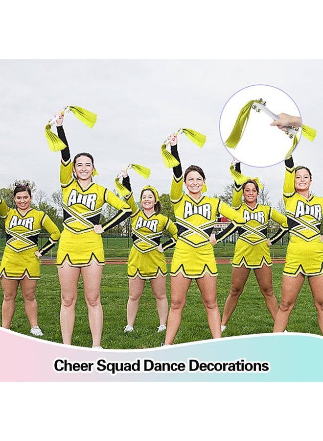 2PCS Party Noise Makers Spirit Sticks Cheerleading with Bells Ribbons for Wedding Engagement New Year Birthday Ceremony Sports Dance Music Cheer Sitck - Image 4