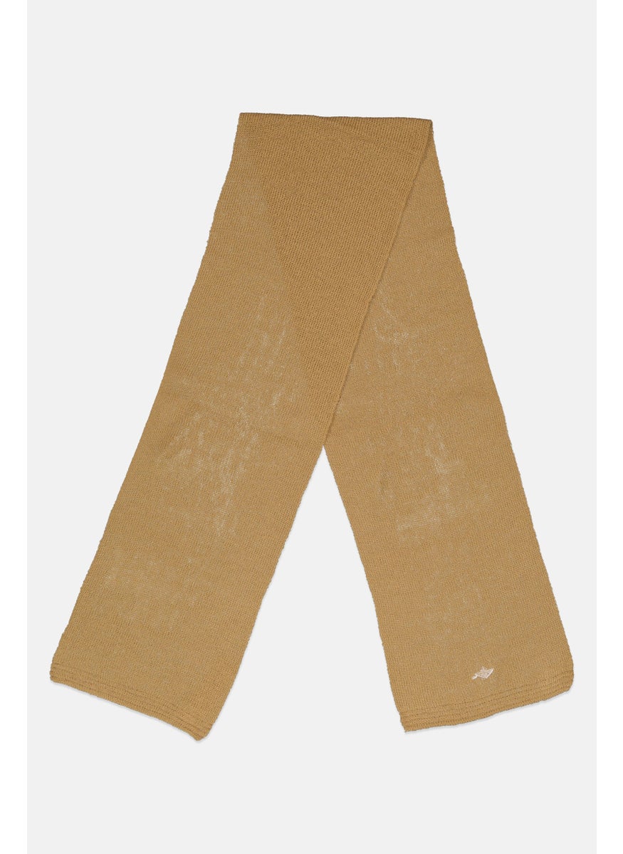 DOCKERS Men Textured Scarf 165 L x 25 W cm, Tan  - Image 1
