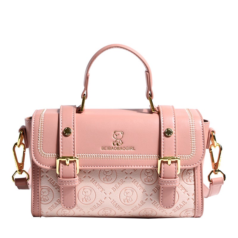 Beibao Retro Contrasting Color Embossed Gradient Women'S Satchel High-End One-Shoulder Cross-Body Tote Bag 2024 - Image 1