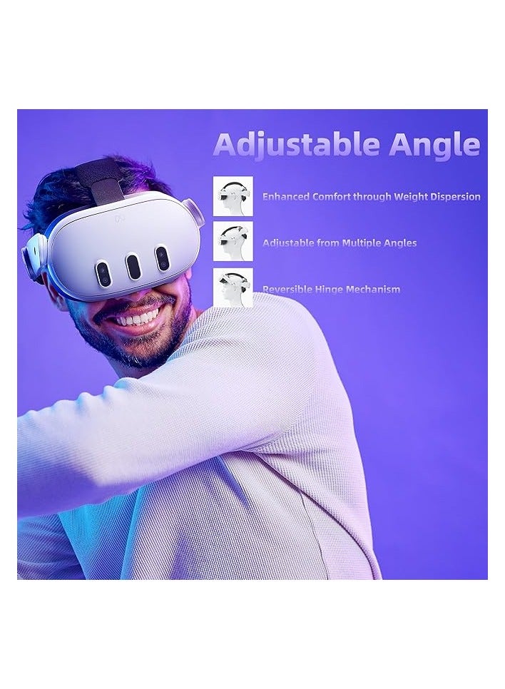 Promass Head Strap for  Quest 3 Accessories, Comfort Elite Strap Replacement for Enhanced Support, Adjustable and Lightweight Design Head Strap with PU Sponge Pad - Image 4