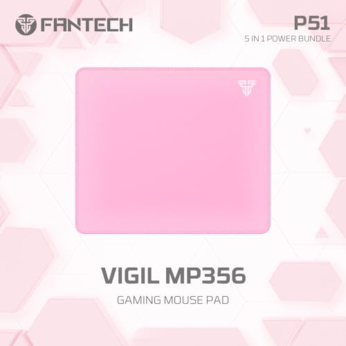 FANTECH Wired Gaming Keyboard and Mouse Set, Over-Ear Headphone and Headset Stand, Gaming Mouse Pad Wired RGB Rainbow Mice, PC Beginner Gamer Basic 5 in-1 for,PC,Laptop,Xbox Pink - Image 5
