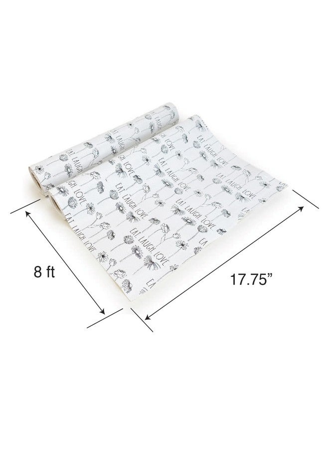 Rae Dunn Shelf Liner - Drawer Liner and Cabinet Liner - Decorative Anti-Slip and Shelf Liners for Kitchen Cabinets, Pantry Shelves, Dresser Drawers (Eat. Love. Laugh. 2 Pack) - Image 3