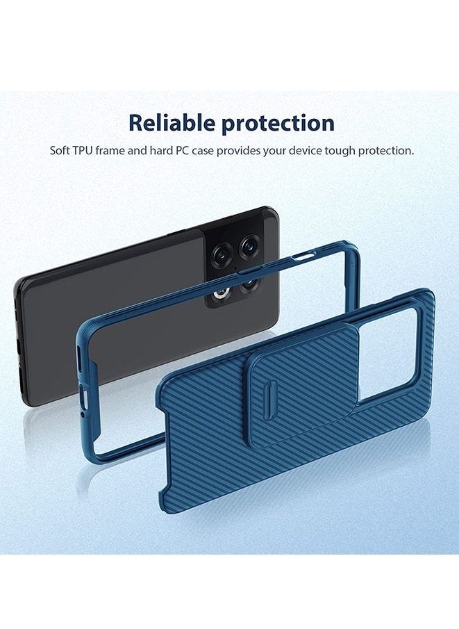 Generic - Protective Case for OnePlus 10 Pro with Slide Camera Cover Blue - Image 1