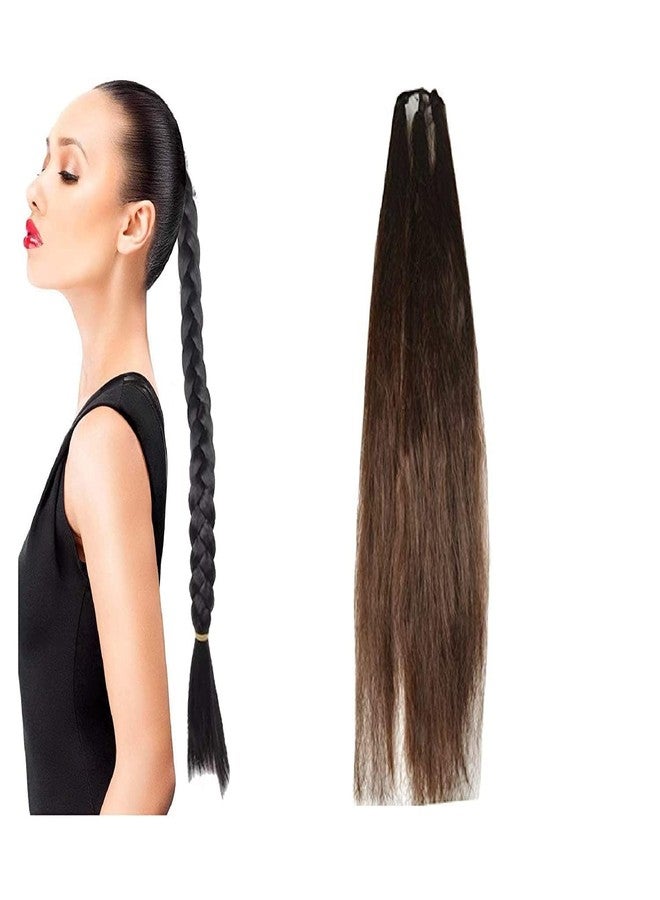 ريتزكارت وصلات شعر تشوتي طويلة صناعية للنساء، 3 طبقات، لون بني فاتح، عبوة واحدة. الطول: 27 بوصة - Image 1