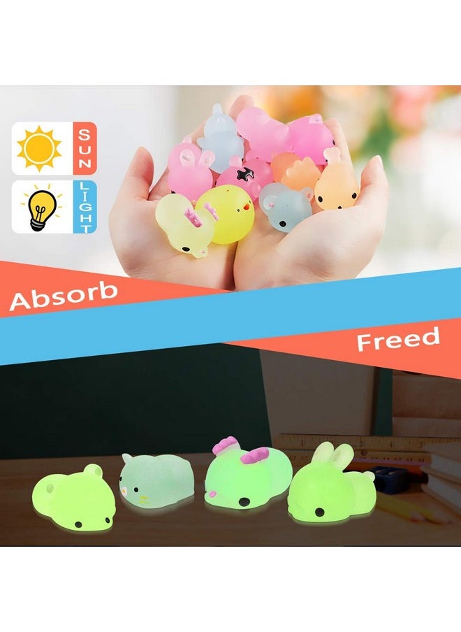 POKONBOY - Mochi Squishy Toys Glow In The Dark For Party Favors - 30 Pack Mini Kawaii Cute Animal Squishies Stress Relief Squishy Animals Mochi Cat Squishy With Gift Box - Image 1