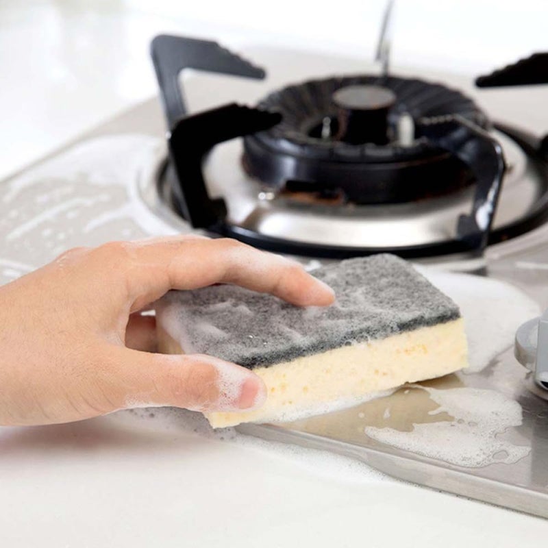 Double Sided Kitchen Cleaning Sponge Scrubber Non Scratch Dish Washing Tool 12 Pack - Image 4