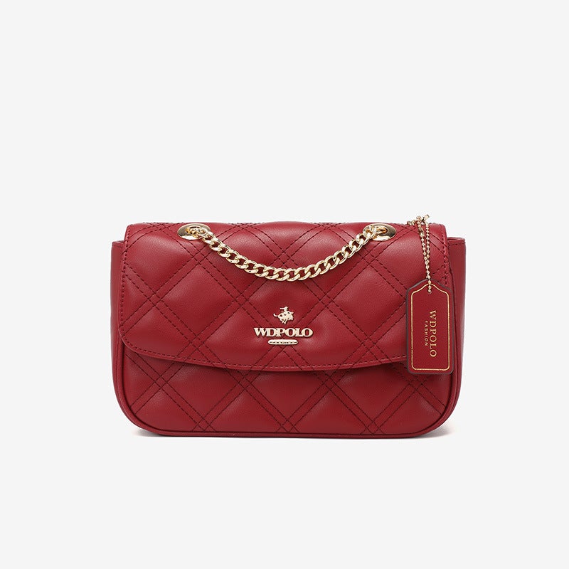 Wdpolo Brand Women'S Bag 2022 New Fashion Elegant Chanel Style Diamond Plaid Chain Crossbody Embroidered Bag Small Bag - Image 1