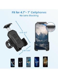 Generic Bike Motorcycle Phone Mount Holder For ATV/Bicycle/Stroller/Scooter With Security Lock Non-Slip Anti-Shake Handlebar Clamp Fit IPhone 13 Pro Max / 12 Pro Max / 11  - Image 2