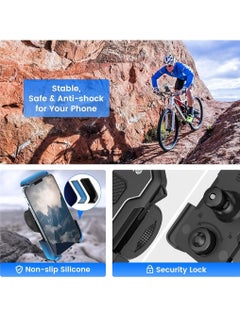 Generic Bike Motorcycle Phone Mount Holder For ATV/Bicycle/Stroller/Scooter With Security Lock Non-Slip Anti-Shake Handlebar Clamp Fit IPhone 13 Pro Max / 12 Pro Max / 11  - Image 5