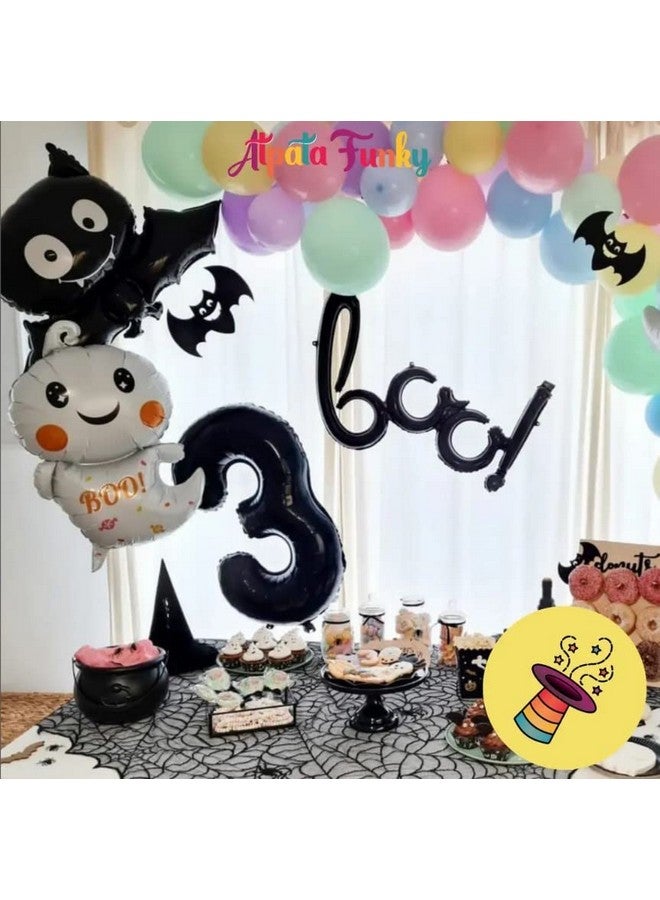 Atpata Funky Haunted Vmpire Bat Happy Halloween Theme Party Trick Or Treat Decorations Foil Balloon - Image 4
