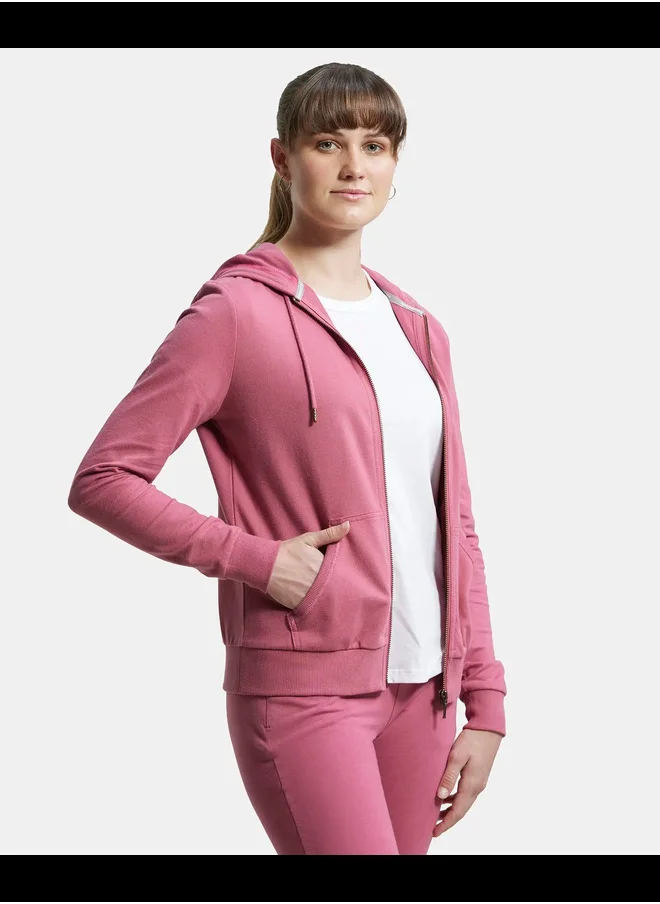 جوكي Jockey AW30 Women's Super Combed Cotton French Terry Fabric Hoodie Jacket with Side Pockets