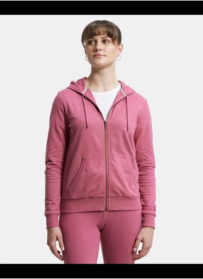 جوكي Jockey AW30 Women's Super Combed Cotton French Terry Fabric Hoodie Jacket with Side Pockets