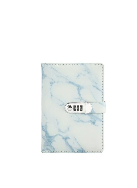 Secret Journal Password Lock Diary PU Leather A5 Notebook Journal Notebook with Combination Lock Journal Locking Dairy With Lock Personal(Blue)
