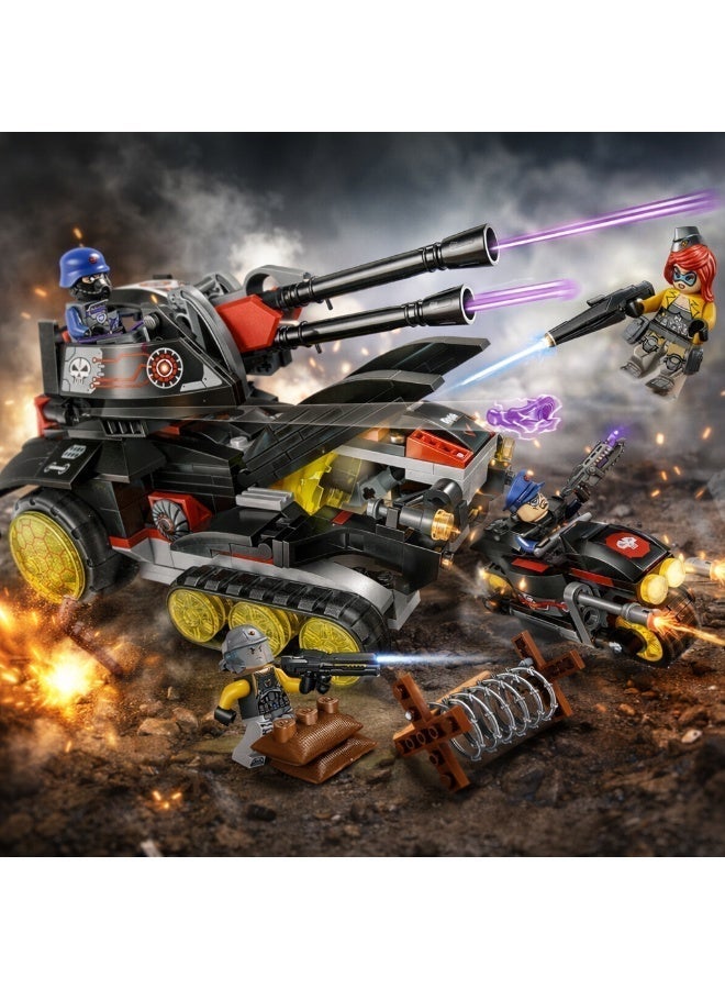 Qman Laser Cannon Building Blocks Set – Futuristic Armored Vehicle with 4X Mini Figures – 399 Pieces – Ages 6+ - Image 4