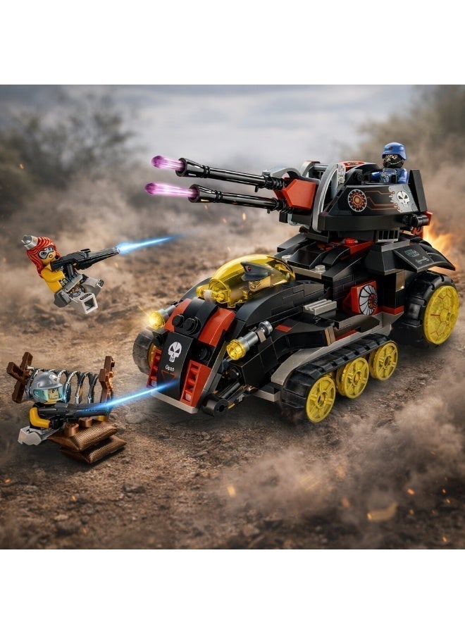 Qman Laser Cannon Building Blocks Set – Futuristic Armored Vehicle with 4X Mini Figures – 399 Pieces – Ages 6+ - Image 2