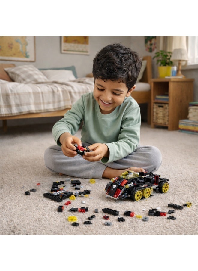 Qman Laser Cannon Building Blocks Set – Futuristic Armored Vehicle with 4X Mini Figures – 399 Pieces – Ages 6+ - Image 3