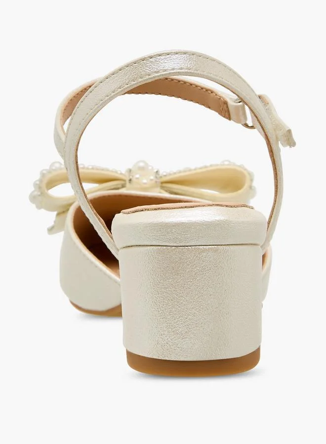 Celeste WHITE Girls Block Heel Sandals for Women | Best Price UAE