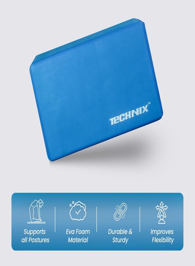 Technix 8907313001446 Foam Yoga Block (Blue) - Image 3