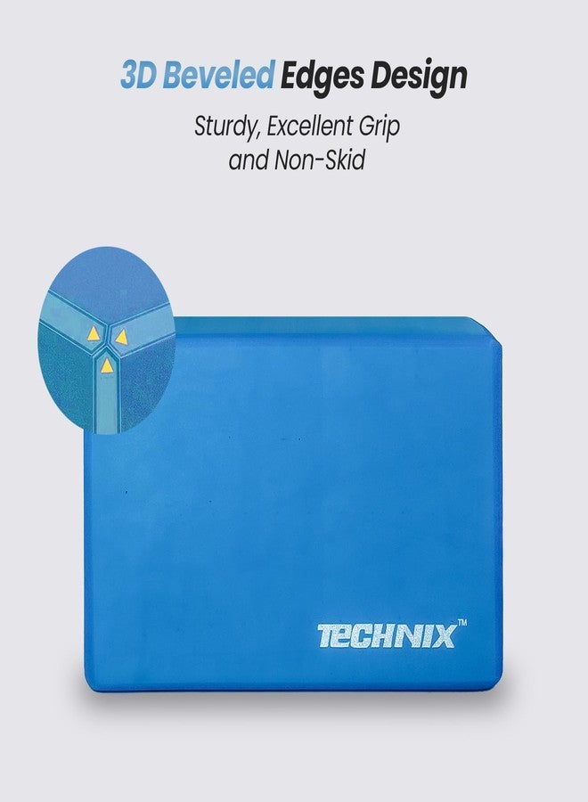Technix 8907313001446 Foam Yoga Block (Blue) - Image 5