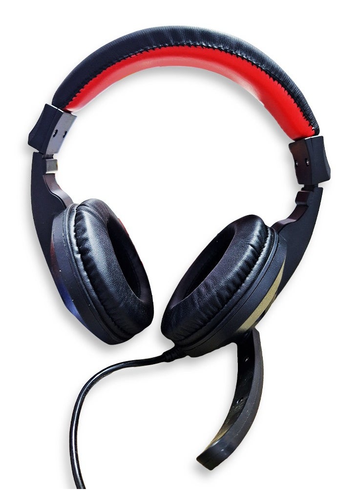 Generic - X1 Wired 3.5mm Stereo Sound Headphone Computer Gaming Headphone with Adjustable Microphone Boom & Powerful Bass Sounds - Image 1