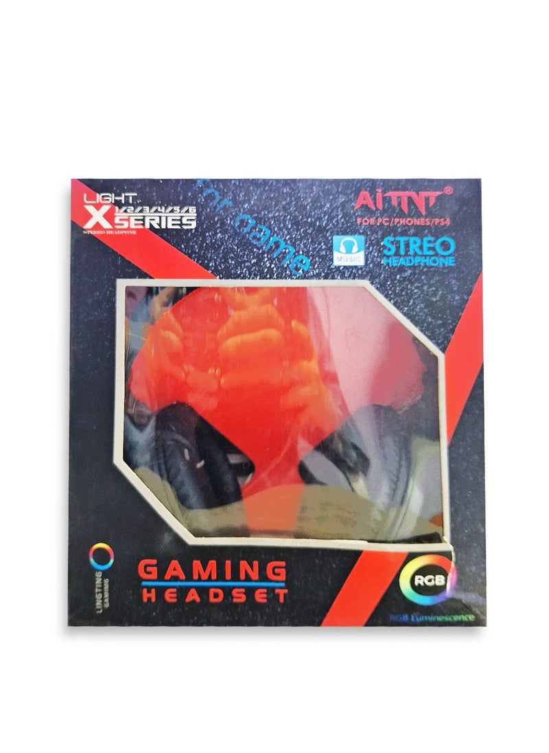 Generic - X1 Wired 3.5mm Stereo Sound Headphone Computer Gaming Headphone with Adjustable Microphone Boom & Powerful Bass Sounds - Image 1