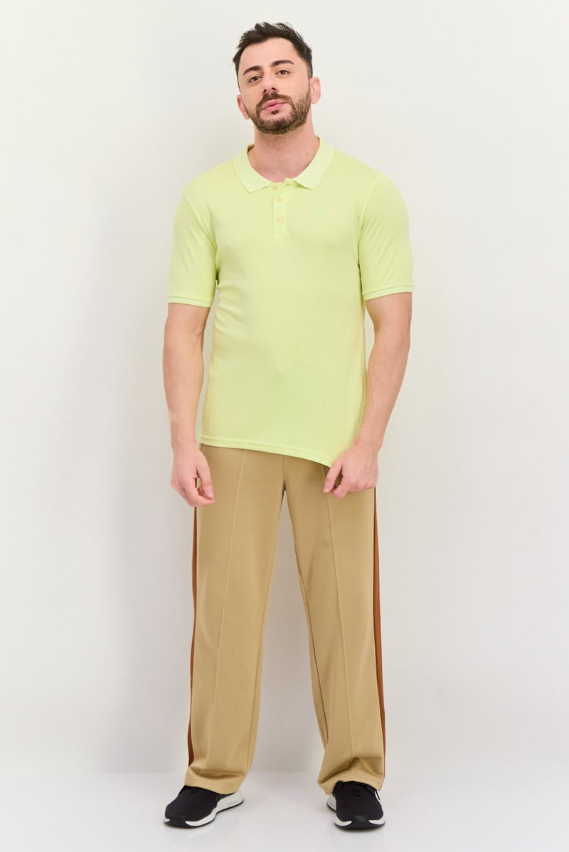 SKECHERS Men Sportswear Fit Short Sleeves Outdoor Polo Shirt, Lime - Image 4