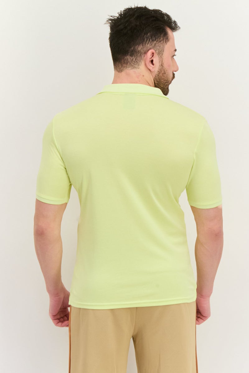SKECHERS Men Sportswear Fit Short Sleeves Outdoor Polo Shirt, Lime - Image 2