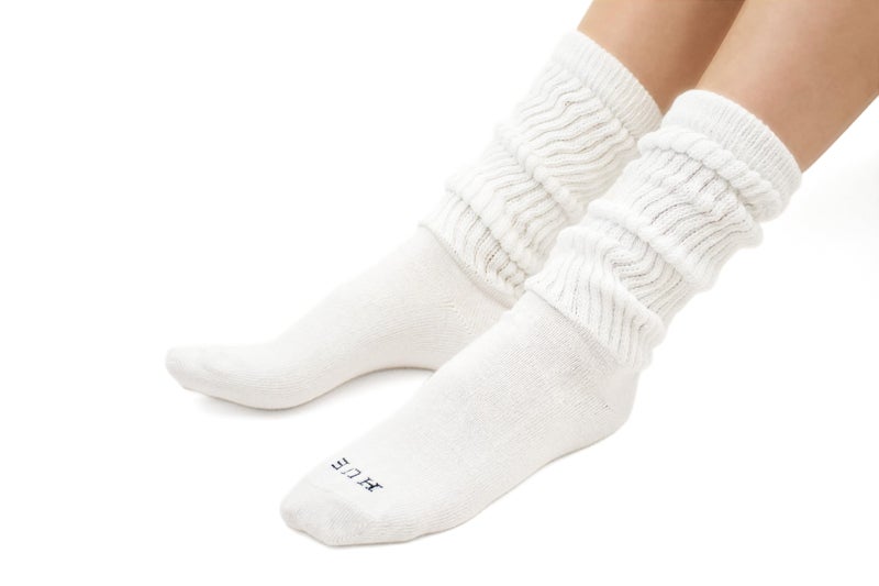 HUE Women's Slouch Socks 3 Pair Pack, White/White/White, One Size - Image 2