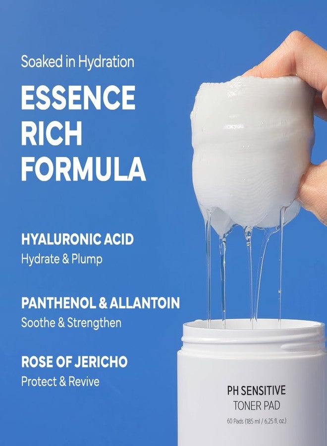 SAM'U SAM’U PH Sensitive Toner Pad - Splitable Dual-Textured Vegan Facial Exfoliating Pads with Hyaluronic Acid & Panthenol for Daily Hydration & Soothing - Korean Skin Care (60 Pads) - Image 5