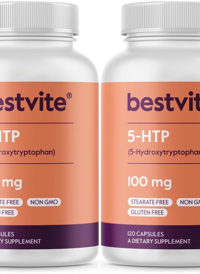 BESTVITE 5-HTP 100mg (240 Capsules) (120 x 2) - No Stearates or Flow Agents - Gluten Free - Non GMO - pzsku/ZFA0023AAD9D299EB1BD9Z/45/_/1739421895/57d42250-8556-4463-8923-66e6cb4fdd1e