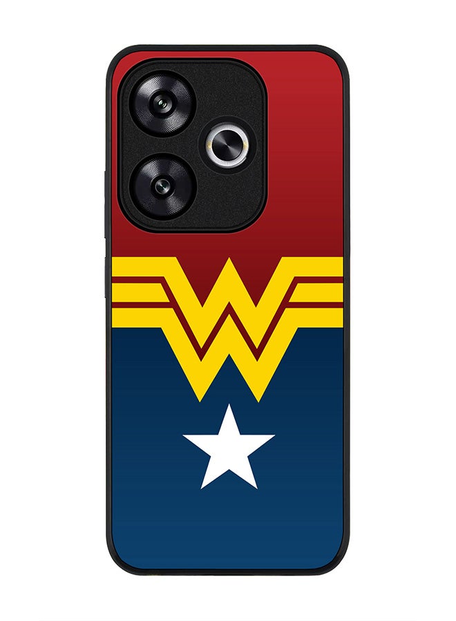 Stylizedd Rugged Black edge case for Xiaomi Poco F6 / Xiaomi Redmi Turbo 3, Slim fit Soft Case Flexible Anti Drop TPU Gel Thin Cover -  Wonder Woman  - Image 1