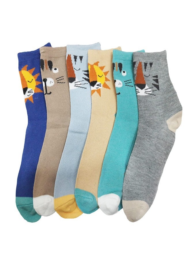 Missby® Kid's Age-wise Cotton Cartoon Socks - (Random Design Sets) - Pack of 6 Pairs (2years - 5years) - Image 4