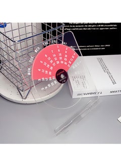 Generic Acrylic Creative Transparent Calendar Desktop Decoration Rotable Record Rotation Universal  - Image 1