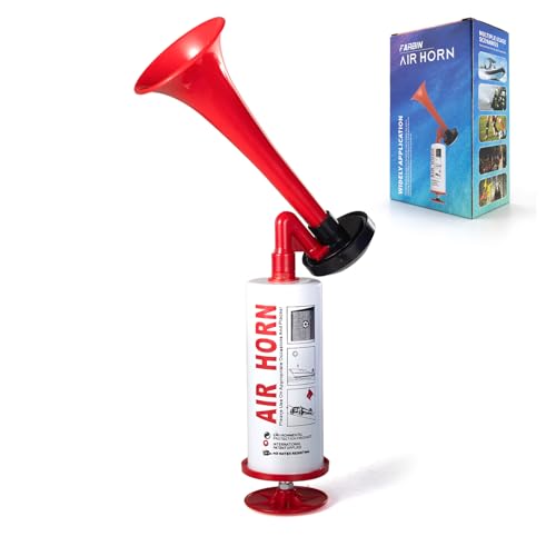 FARBIN Marine and Sports Pump Air Horn,Loud Sound Handheld Signal Boat Horn,Personal Safety Horn Alarm,for Boating,Sports Events,Parties, Birthdays, Games, Camping, Graduation, Aggressive Animals - Image 1