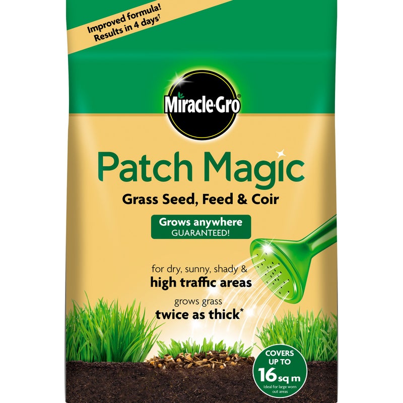 Miracle-Gro 19008 Patch Magic Grass Seed, Feed and Coir 3.6 kg - 48 patches - Image 1
