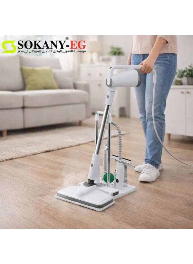 Sokany SK-13088 10-in-1 Electric Steam Mop Cleaner, 2800W High Power – 375ml Capacity with 10-Piece Accessory Kit – 1 Year El-Maghraby Warranty - Image 3