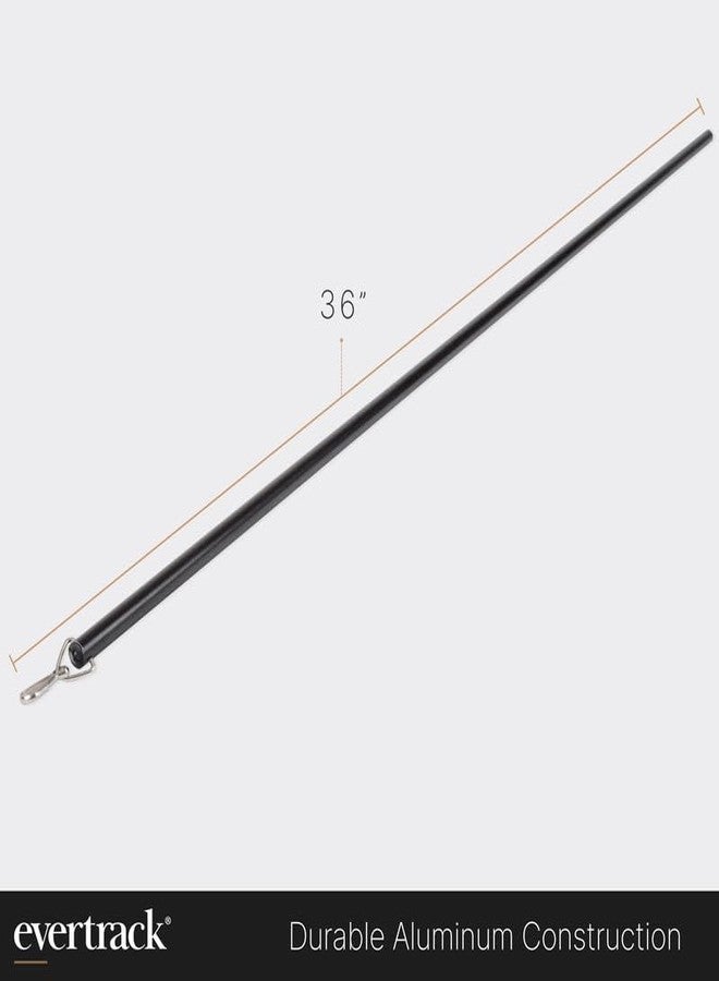 EverTrack Curtain Wand - Aluminum Curtain and Drapery Pull Rod with Stainless Steel Hardware for Curtains, Draperies, and Room Divider Curtains - 36 Inches, Metallic Black - Pack of 2 - Image 3