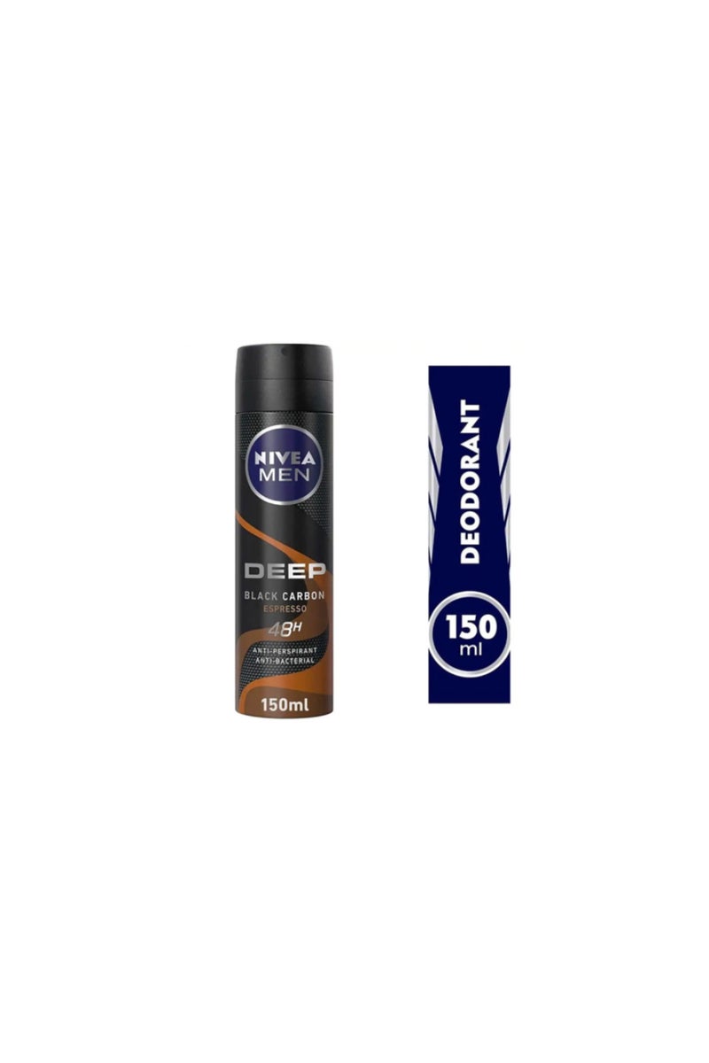 NIVEA  Spray DEEP BLACK CARB ESPRESSO150M