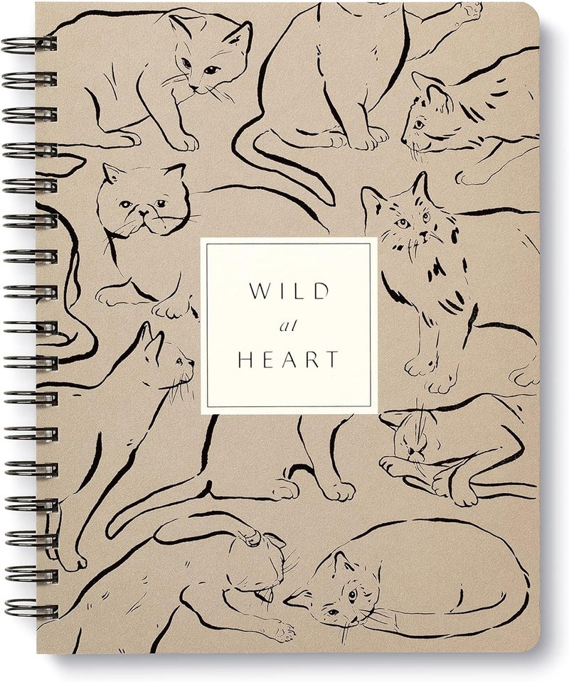Compendium Spiral Notebook - Wild at Heart — A Designer Spiral Notebook with 192 Lined Pages, College Ruled, 7.0”W x 9.25”H - Image 1