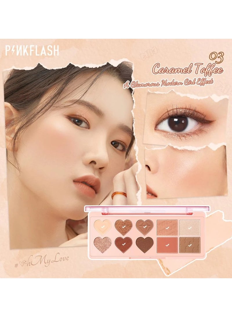 Pink Flash باليت مكياج للوجه متعدد الاستخدام  03  caramel toffee - Image 2