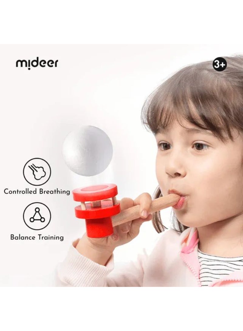 MiDeer Floating Ball Game – Red | Indoor STEM Activity Toy for Kids & Family | Learn Bernoulli’s Principle | Breath-Control Challenge for Dexterity & Physics Learning | Ages 3+ - Image 2