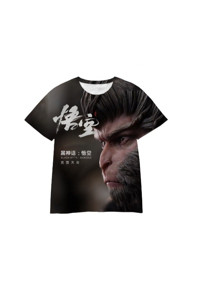 Black Myth Wukong Game Quick Drying Short Sleeved T-shirt for Men And Women 