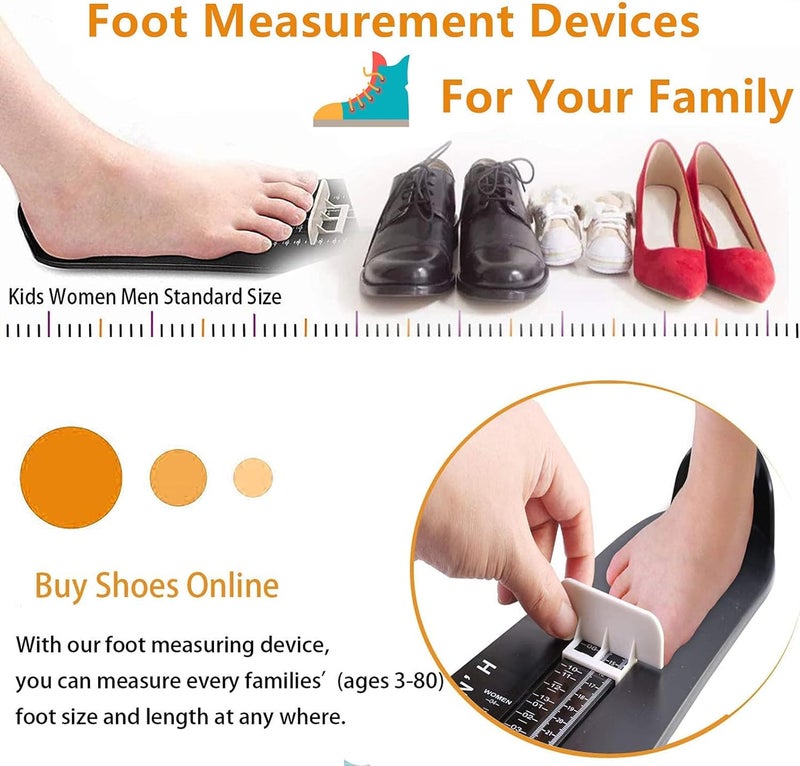 COMMON'H Shoe Measuring Device Shoe Sizer Foot Measurement Device Shoe Feet Ruler Sizer Buy Shoes Online - Image 3